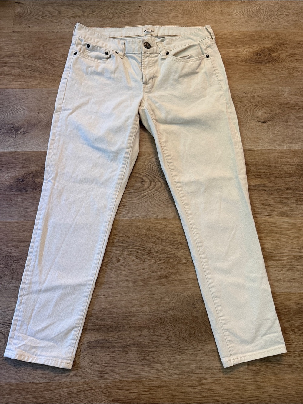 J. Crew Cream Straight-Leg stretch Jeans size 29